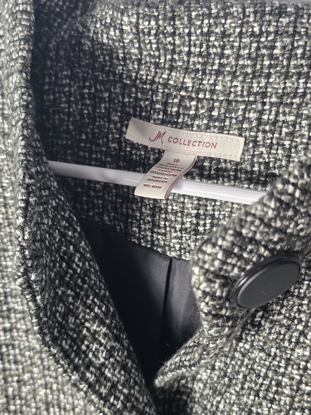 JM Collection Black and White Bouclé Blazer Vintage Y2K - Picture 4 of 7
